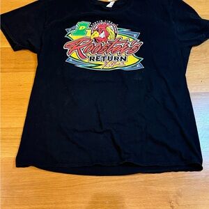 Black DUSTIN LINVILLE Graphic T-Shirt with Rooster Design Size XL Racing casual